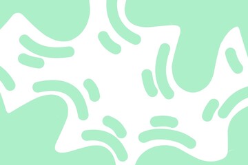 White Abstract Splash on Rich Green Background