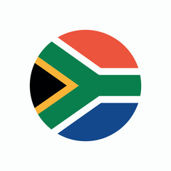 Circular Icon Design Possibly Featuring South African Symbolism with Bold Colors