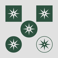 Fototapeta premium Minimalist Icon Set Five Simple Graphic Symbols for Design and UI