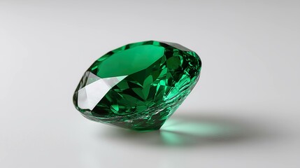 Fototapeta premium Emerald gemstone close up