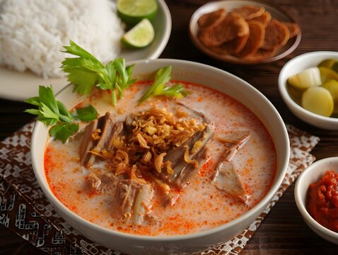 Soto Tangkar: Hearty Indonesian Beef Rib Soup with Spices.