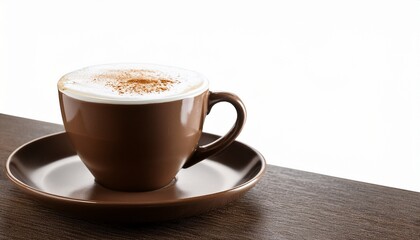 Fototapeta premium hot cappuccino coffee cup isolated