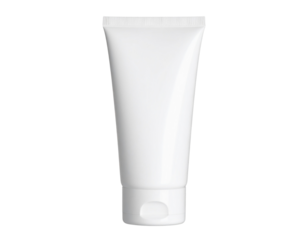 Minimalist Sunscreen Tube with Matte Finish and No Label, Standing Upright, Transparent Background