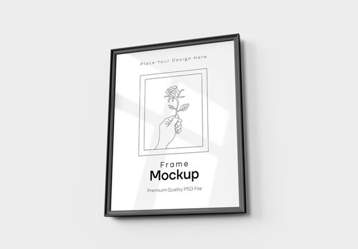 Minimalist Frame Mockup Presentation Scene