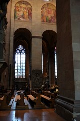 Mainz, Germany 12.14.2019: Interior Mainz Cathedral or St. Martin's Cathedral