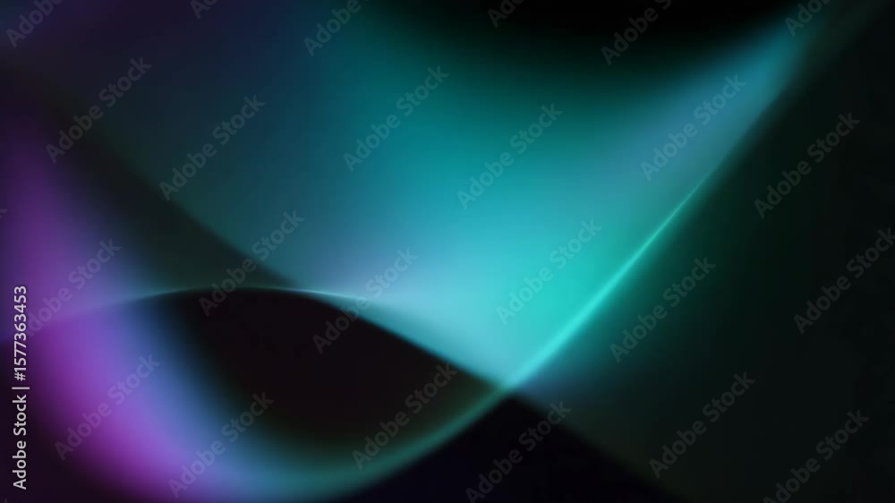 Poster abstract neon light waves with vibrant color gradients and flowing form