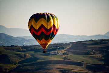 hot air balloons in flight