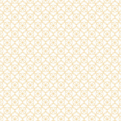 Delicate Gold Geometric Pattern - Seamless Intricate Line Art Background Texture on White