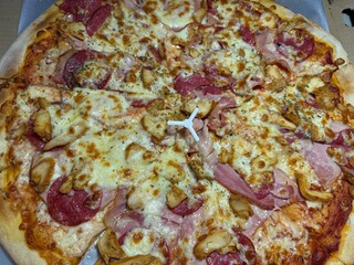pizza with salami