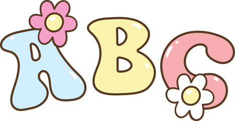 Kawaii ABC Alphabet Letters