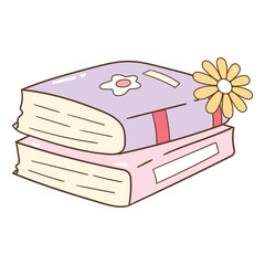  Cute Stack of Books in Pastel Colors