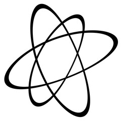 Atom Structure with Nucleus and Orbiting Electrons © Opik
