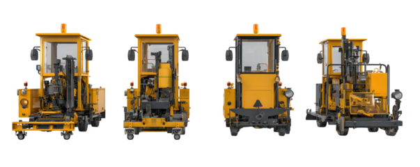 High-Resolution Photo-Realistic High-Quality Four road line marking machin transparent background, digital artwork, ideal for print projects and video overlays, premium resource