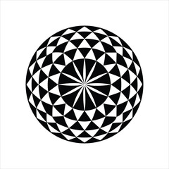 Modern Circle Shape in Monochrome Vector Style