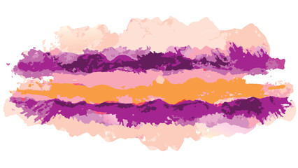 Obraz premium Watercolor style painting with horizontal brushstrokes in shades of purple pink and orange colors