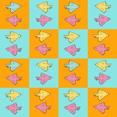 seamless pattern with birds