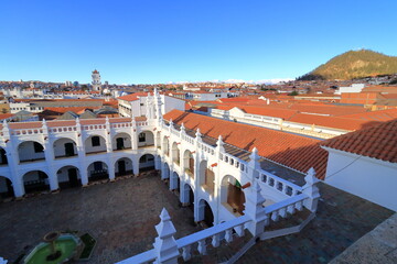view over Sucre (Chuquisaca, Bolivia) from Church of San Felipe de Neri