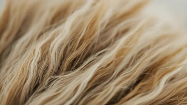 Wavy light brown animal fur texture