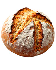 Round Artisan Bread Loaf with Golden Brown Crust