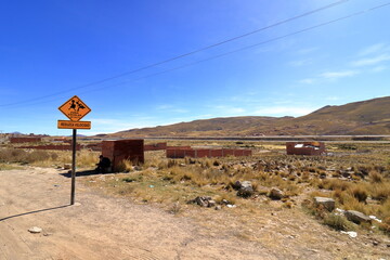 runway of the airport near Potosi, Bolivia