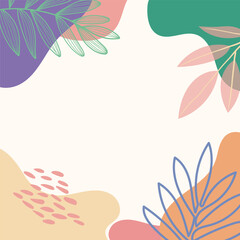 summer poster. summer sale, social media promotional content. Tropical flyer background. Vector illustration