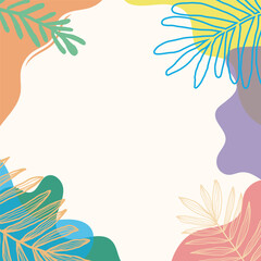 abstract background summer sale social media promotional content. Vector illustration