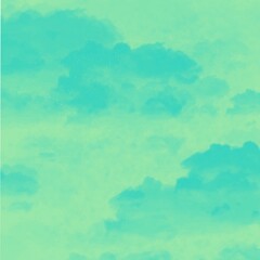 Dreamlike atmosphere with soft green pastel cloud