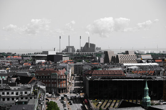skyline copenhagen dinamarca vista aerea predios