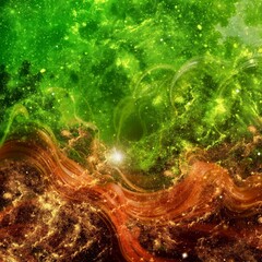  A vibrant and abstract colorful fireworks explosion or a cosmic nebula