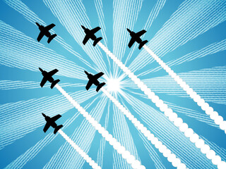 太陽とブルーインパルス_展示飛行_CS3