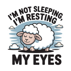 Funny Sheep Illustration With Glasses and a Clever Caption