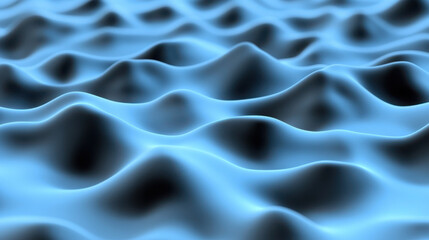 Fototapeta premium Abstract blue wavy background resembling sound waves or liquid fluctuation. Modern technological design for digital concepts and futuristic art.