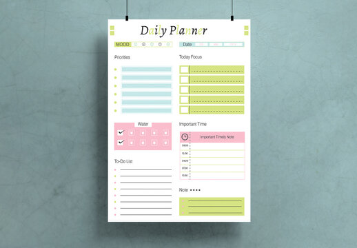 Minimal Daily Planner Template