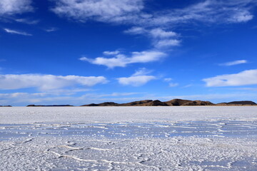 landscape of the Salar de Uyuni, the world's largest salt flat, Bolivia
