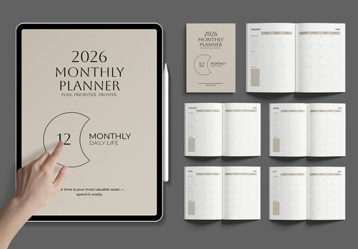 Monthly Productivity Planner template