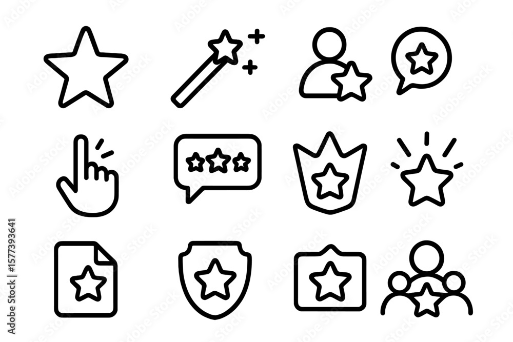 Poster seamless black star icons pattern for user interface on dark background
