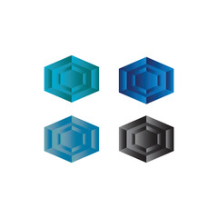 abstract blue cubes