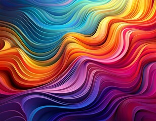Obraz premium abstract colorful gradient background with wavy lines and a vibrant artistic design