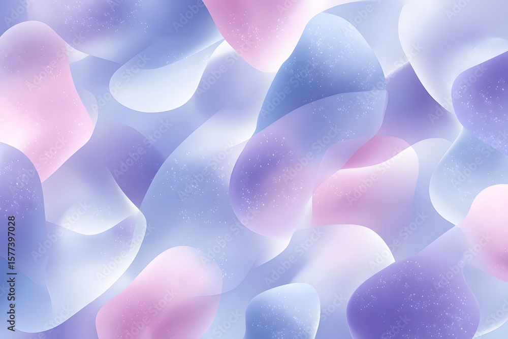 Poster abstract flowing colorful shapes digital art smooth gradient background soft pastel tones aesthetic 