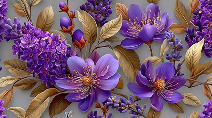 Detailed peony art with lavender accents high resolution image
