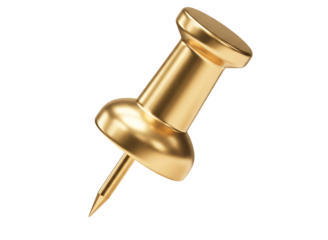  push pin office supply isolated on transparent background