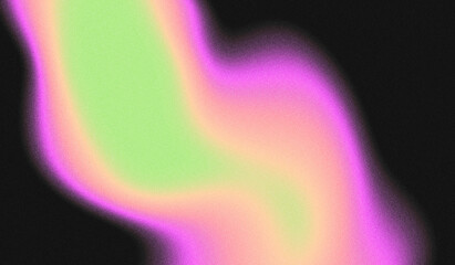 Wave soft with lime green and peach transitioning to pink on a dark speckled surface