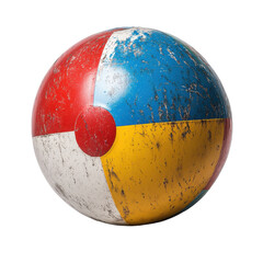 Beach Ball isolated on transparent background.