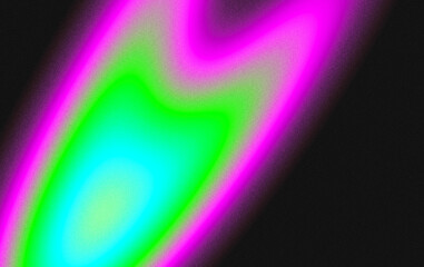 Blend smooth with cyan and light green outlined in pink on a dark granular field