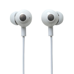 Earbuds isolated on transparent background.