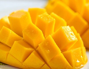 Close-up of diced mango (1)