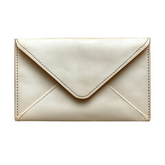 Envelope with blank paper isolated on transparent background.