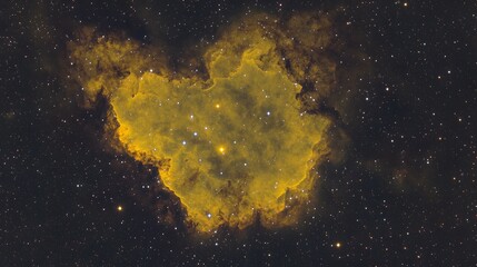 Golden Nebula Space Cosmic Cloudscape Starscape