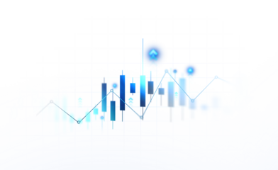 Growth business strategy..Transparent stock market chart  investment trading graph growth.Trade business analytics graph and financial chart. 