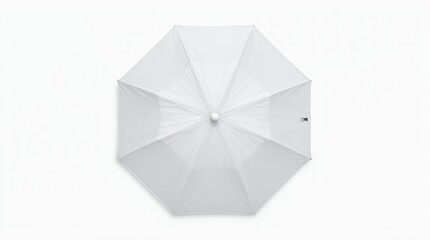 Blank umbrella isolated on white background. Portable parasol for protection sun and rain